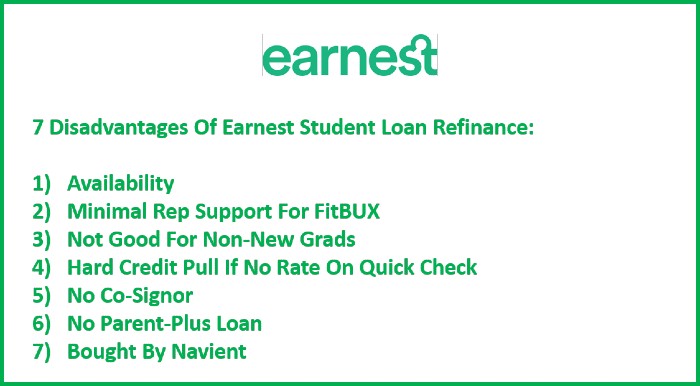 7 Disdavantages Of Earnest Student Loan Refinance