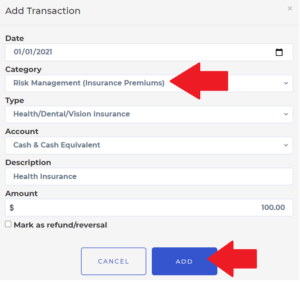 How to add new transaction 9 risk